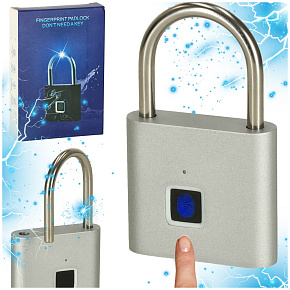 Visací zámek elektronický na otisk prstu vodotěsný inteligentní USB