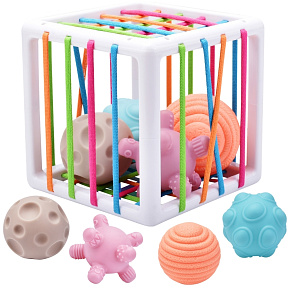 WOOPIE BABY Elastyczna Kostka Sensoryczna Sorter dla Dzieci Zwariowane Kształty 5 el.