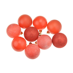 Vánoční kouličky (5.5cm) - Červené, set 9ks