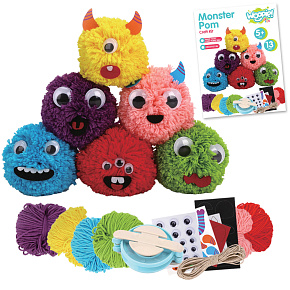 WOOPIE ART&FUN Kreativní Sada Vytvoř si Příšerku Monster Pom