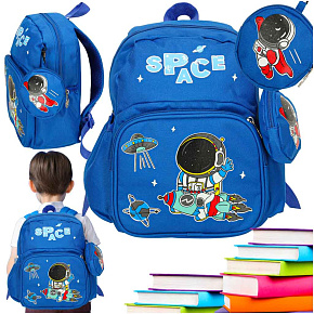 Plecak dla przedszkolaka szkolny dziecięcy astronauta 30x22x11cm Plecak dla przedszkolaka szkolny dziecięcy astronauta 30x22x11cm