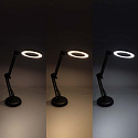 Stolní LED lampa s lupou, otočné rameno, 2 způsoby upevnění