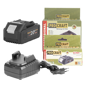 Sada aku baterie Procraft 20/4 + nabíječka Procraft 20/1