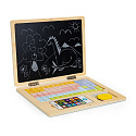 Magnetická vzdělávací tabule laptop písmena čísla ECOTOYS