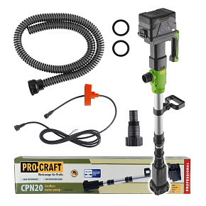 Aku ponorné čerpadlo do sudu Procraft CPN20bb (bez baterie a nabíječky) Aku ponorné čerpadlo do sudu Procraft CPN20bb (bez baterie a nabíječky)