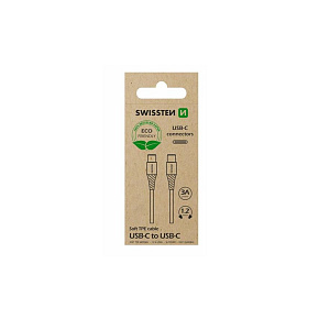 Datový kabel USB-C / USB-C 1,2 m, bílý (ECO BALENÍ)