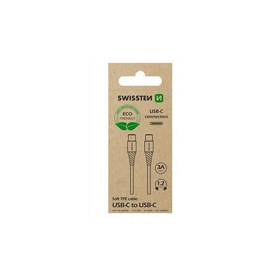 Datový kabel USB-C / USB-C 1,2 m, bílý (ECO BALENÍ)
