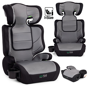 Fotelik samochodowy dla dzieci 2w1 podkładka i-SIZE wzrost 100-150 cm uchwyt na napoje ECOTOYS Fotelik samochodowy dla dzieci 2w1 podkładka i-SIZE wzrost 100-150 cm uchwyt na napoje ECOTOYS