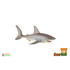 Žralok bílý zooted plast 17cm 