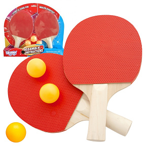WOOPIE Pálky Rakety Na Stolní Tenis Sada + 3 Míčky