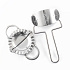 Herzberg HG-8114 : Machine à raviolis en acier inoxydable, 7 pièces