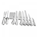 Royalty Line RL-K10HL: 10 Pieces Stainless Steel Knife Set with Carrying Case