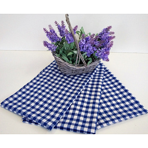 VERATEX Utěrka tkaná kanafas 45x70cm modré srdíčko 100% Bavlna (1ks)