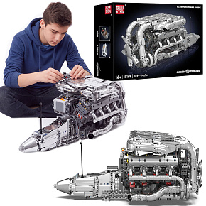 Lebula klocki konstrukcyjne zestaw technik silnik v8 twin-turbo 2899 elementów Lebula klocki konstrukcyjne zestaw technik silnik v8 twin-turbo 2899 elementów
