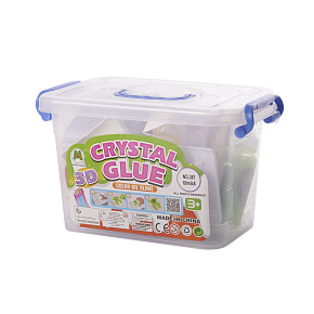 Klej żel kryształowy 3D crystal glue kreatywny zestaw w wiaderku 26el.