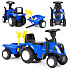 Odrážedlo traktor New Holland s přívěsem pro děti interaktivní volant zvuky modrý