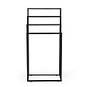 Stojan na ručníky věšák volně stojící kovový 4 ramena černý ModernHome
