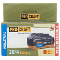 Baterie akumulátorová 20V Li-ion, 4000mAh Procraft 20/4 Industrial