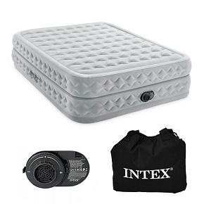 Duży materac dmuchany dwuosobowy 203x152x51 cm z wbudowaną pompką elektryczną łóżko INTEX 64490 Duży materac dmuchany dwuosobowy 203x152x51 cm z wbudowaną pompką elektryczną łóżko INTEX 64490