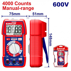 Digitální multimetr 600V RMS 4000 Manual