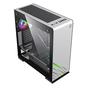 Lebula skříň tower ATX midi USB 3.0 PC počítačová RGB LED pro herní počítač sklo Vega Pro bílá