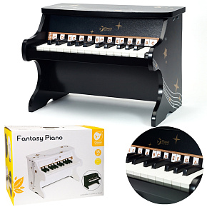CLASSIC WORLD Pianino Czarne Drewniane Fantasy