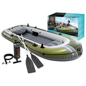 Nafukovací člun Seahawk 4 pro 4 osoby, pumpa, 2 pádla INTEX 66334