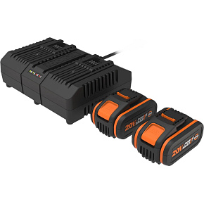 WA3611 - 2x akumulátor 20V, 4Ah + duální nabíječka 20V, 2A WA3611 - 2x akumulátor 20V, 4Ah + duální nabíječka 20V, 2A