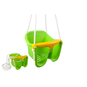 Houpačka Baby zelená plast 33x24x28cm nosnost 25kg v síťce 12m+