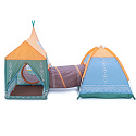 Stan pro děti domek teepee do domu zahrady wigwam + tunel sada 5v1 coil