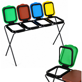 Stojak do segregacji śmieci 4x120 litrów kosz na śmieci odpady 4 stanowiska stelaż MultiGarden Stojak do segregacji śmieci 4x120 litrów kosz na śmieci odpady 4 stanowiska stelaż MultiGarden