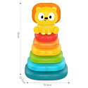 WOOPIE BABY Senzorická pyramida Věž Skládačka Lev 6m+