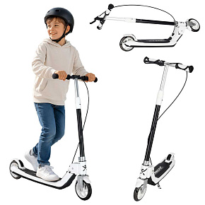 Koloběžka pro děti TRIKE FIX dvoukolová LED skládací dvojité brzdy černá