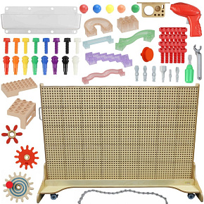MASTERKIDZ Volně stojící Vědecká Kreativní Tabule STEM 125 x 86 + Sada Příslušenství