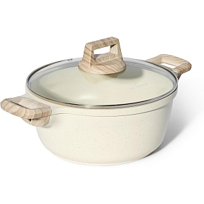 Just Perfecto JL-36: 2 Pieces Granite Casserole (24cm) - Biege