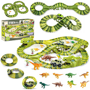 WOOPIE Tor Samochodowy XXL Dinozaury 240 el. WOOPIE Tor Samochodowy XXL Dinozaury 240 el.