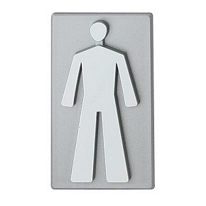 Oznaczenie INV WC srebrne chłopczyk