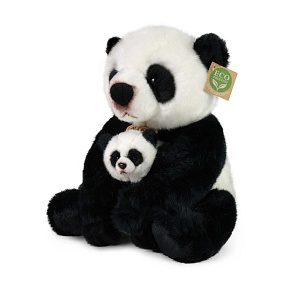 Plyšová panda s mládětem 27 cm ECO-FRIENDLY Plyšová panda s mládětem 27 cm ECO-FRIENDLY