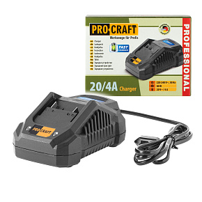 Nabíječka pro 20V Li-ion baterie Procraft 20/4А Fast Charge Nabíječka pro 20V Li-ion baterie Procraft 20/4А Fast Charge