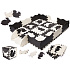 Mata edukacyjna piankowa puzzle 114 x 114 x 1 cm czarna 25 elementów