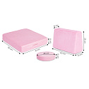 Sofa modułowa duża składana dla dzieci DIY 8 miękkich poduch - różowa ECOTOYS
