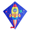 Drak létající nylon 70x60cm kosmická raketa v sáčku 10x72cm