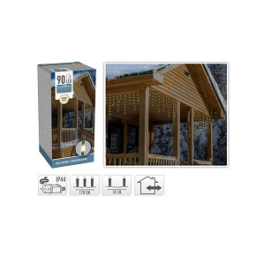LED rampouch osvětlení 1,7m, 90 LED - Teplá bílá