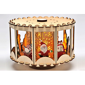 Vánoční lampička carousel kolotoč s LED 20 cm