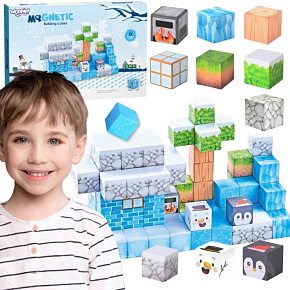 WOOPIE Magnetické Stavební Kostky Zimní Svět kostek