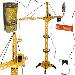 Stavební jeřáb jeřáb dálkově ovládaný RC s hákem 4CH 128cm