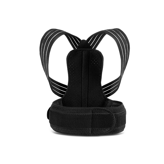 Orange Care Back support Belt - Black back strap - XL