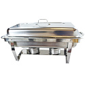 Herzberg HG-8022-3 : chafing dish en acier inoxydable avec 3 bacs GN 1/3