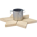 Stojan pod vánoční stromek ve tvaru hvězdy, stříbrný, podstavec pod stromek 2,3 m