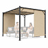 Pergola ogrodowa tarasowa 3x4 m stalowa altana zadaszenie beżowa MultiGarden